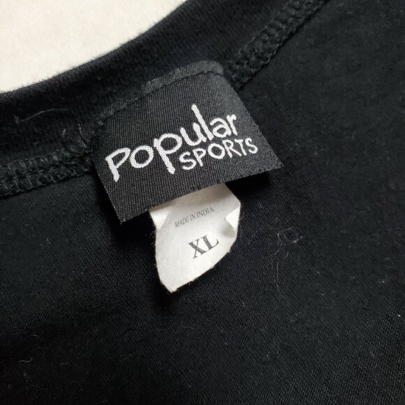 Popular Sports Black Cotton XL T-Shirt With "Blink If You Want Me" Print - Picture 3 of 10